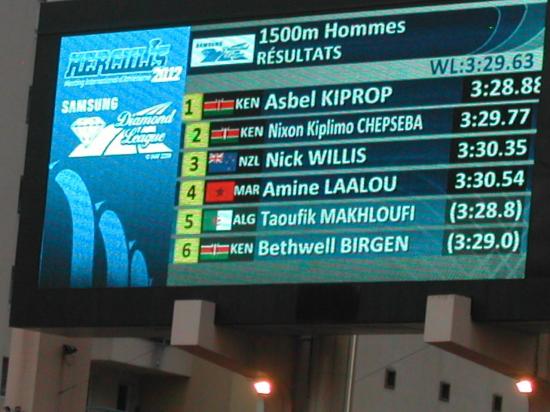 1et 2eme pour les kenyans au  800m !